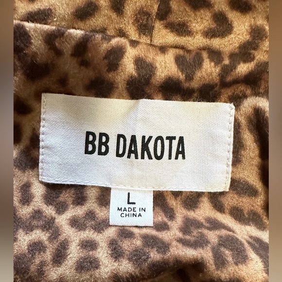 BB DAKOTA Animal print faux-suede Jacket Sz L - Picture 15 of 17